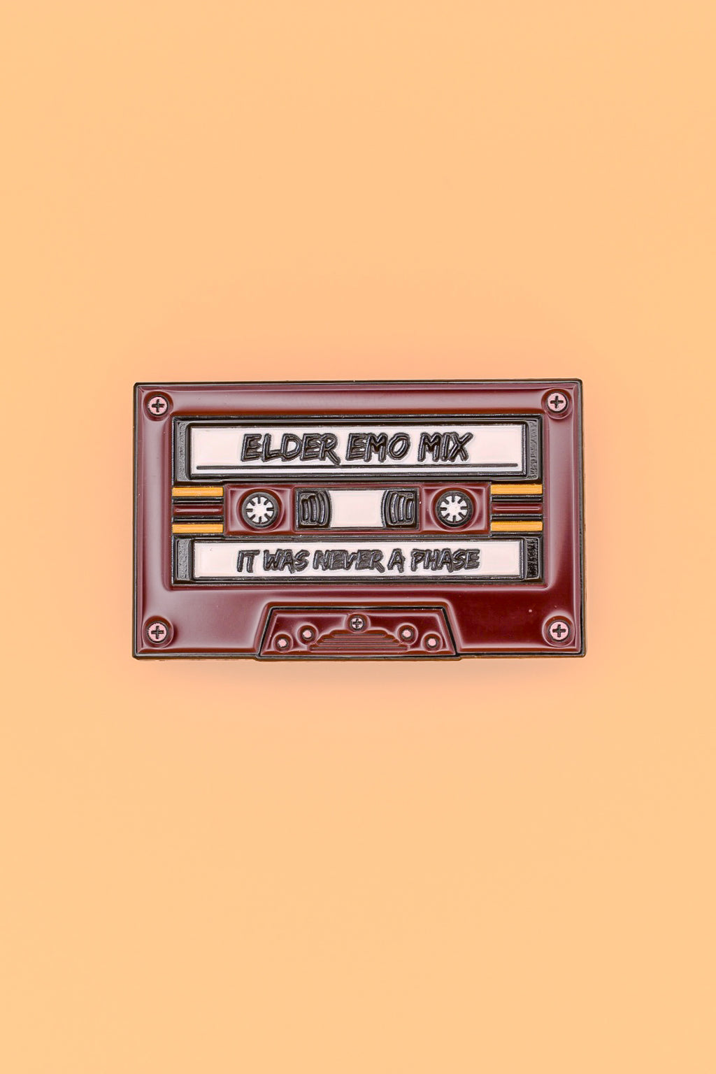Cassette Tape Elder Emo Mix - Red - Enamel Pin
