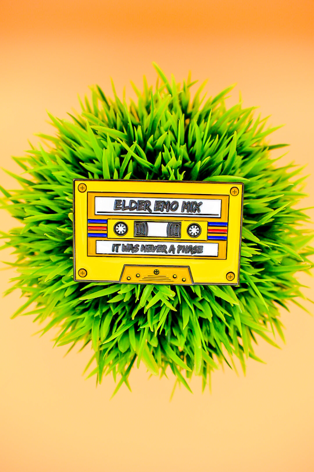 Cassette Tape Elder Emo Mix - Yellow - Enamel Pin