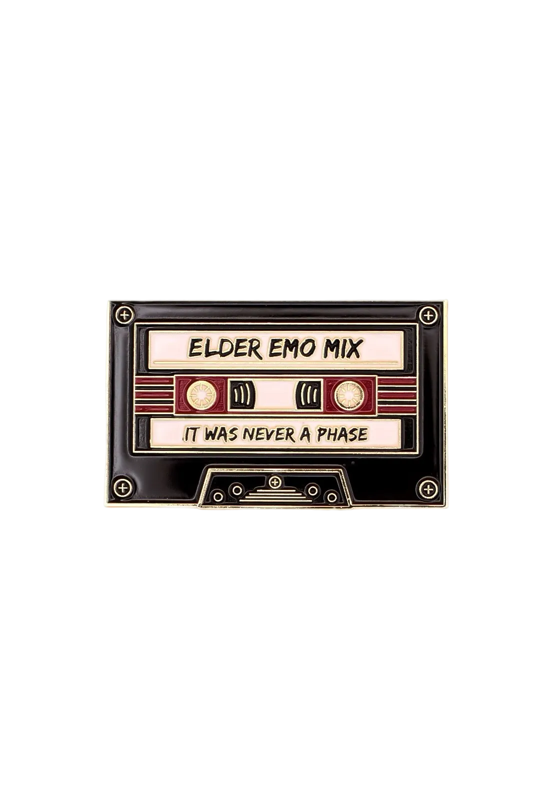 Cassette tape design with 'Elder Emo Mix' text on a white background