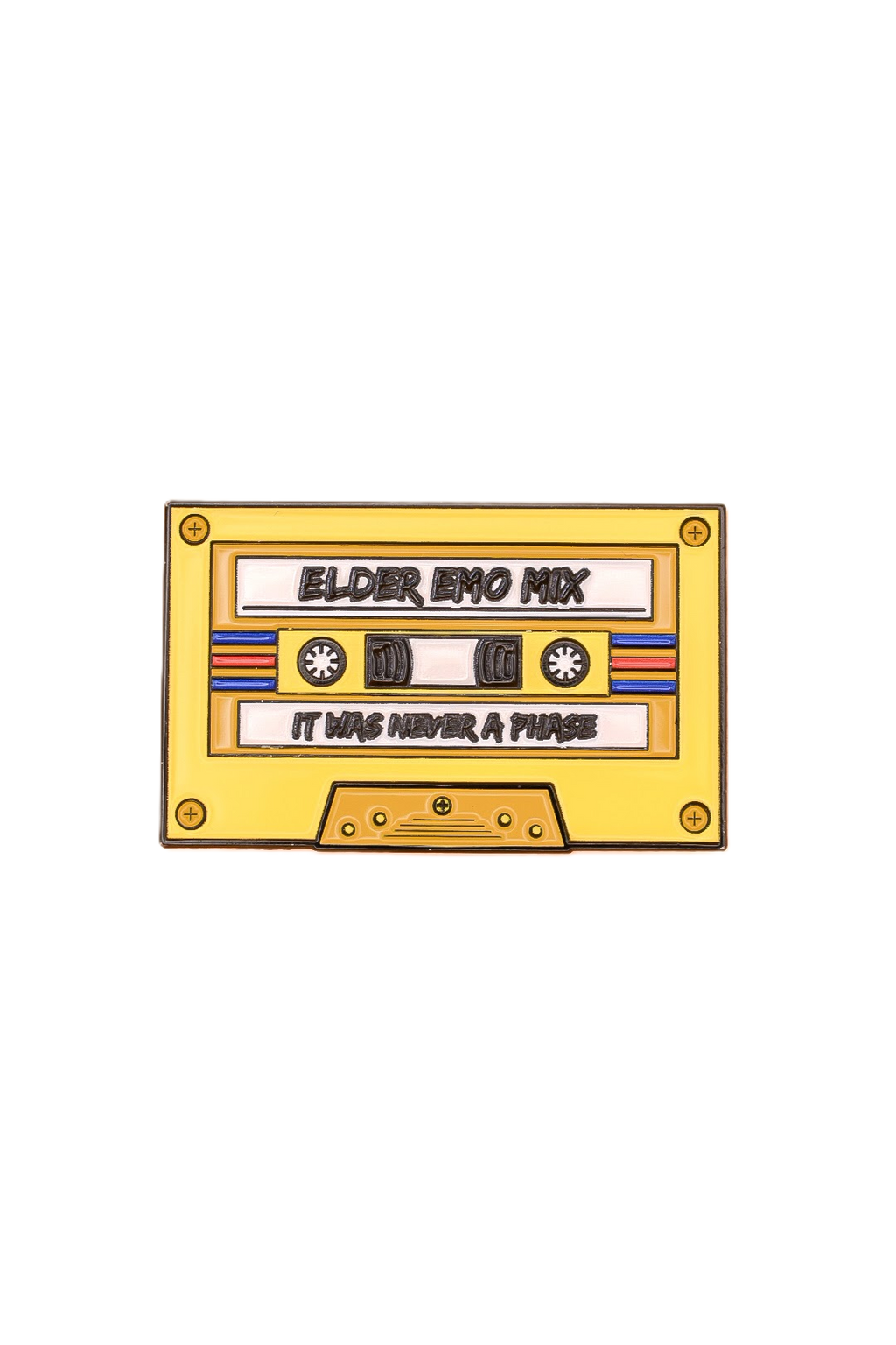 Cassette Tape Elder Emo Mix - Yellow - Enamel Pin