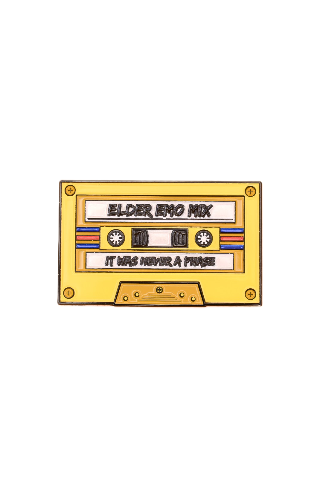Cassette Tape Elder Emo Mix - Yellow - Enamel Pin