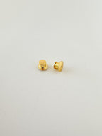 A pair of gold locking pin backs