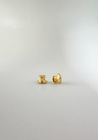 A pair of gold locking pin backs