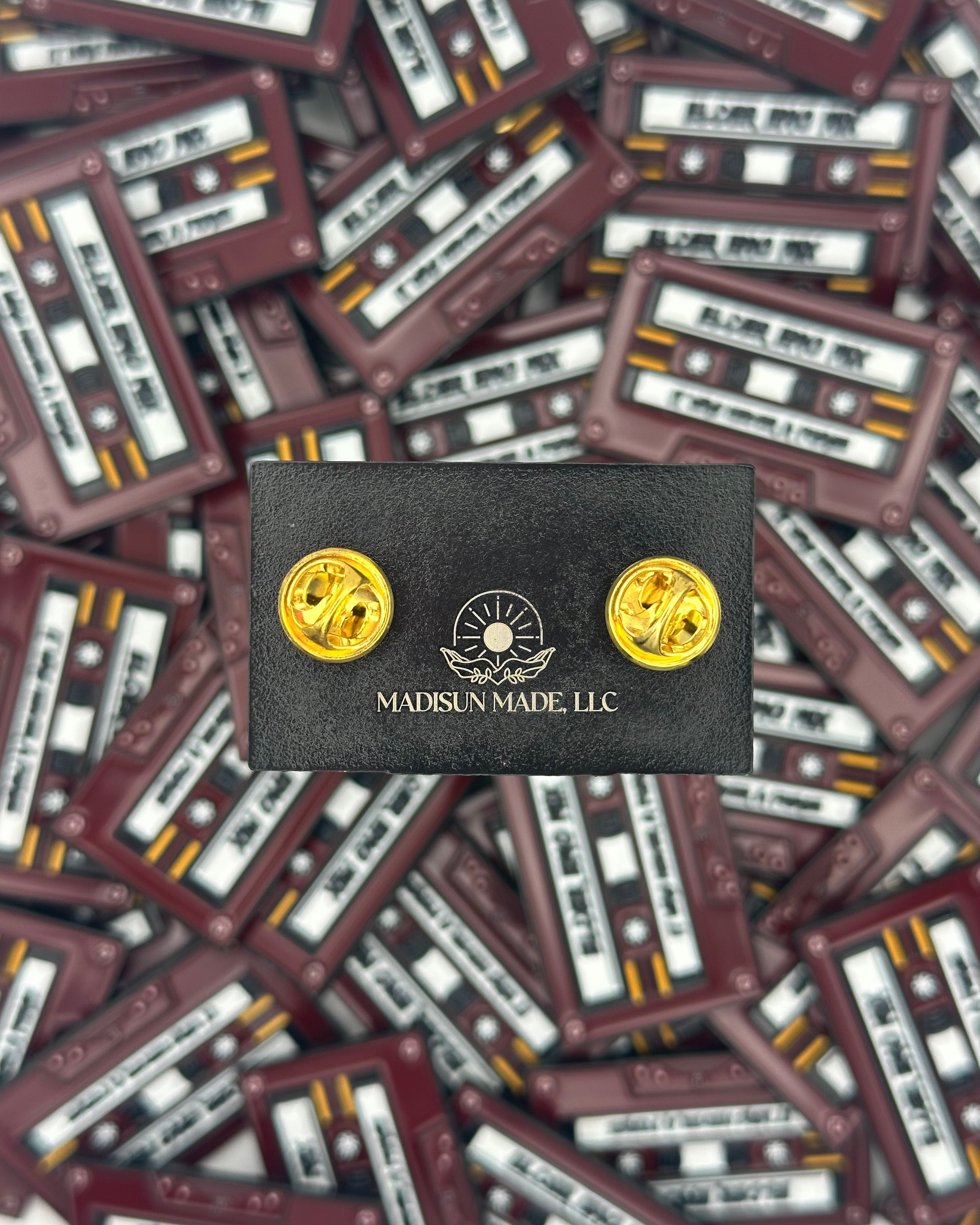 Cassette Tape Elder Emo Mix - Red - Enamel Pin