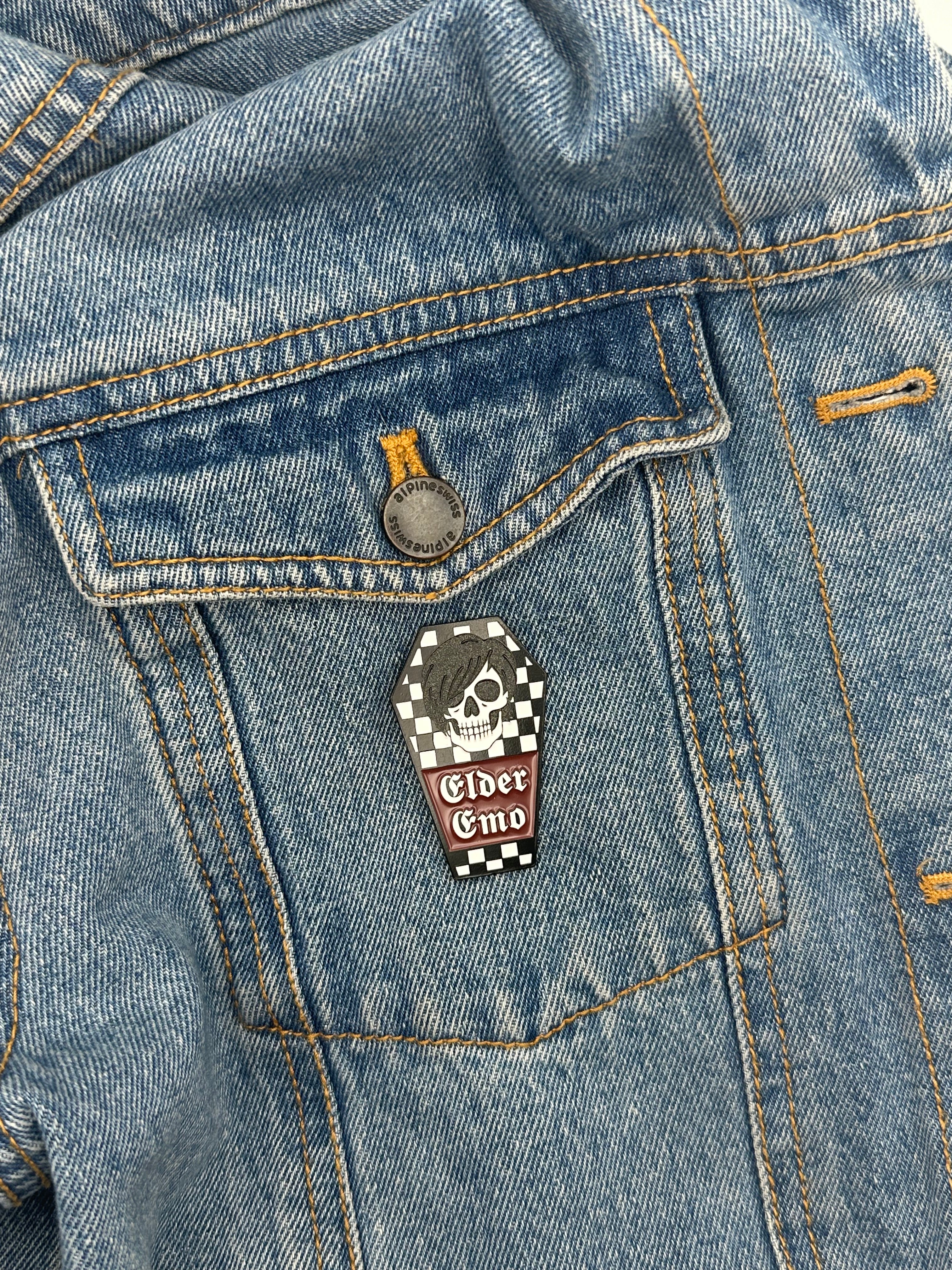 Elder Emo Coffin - Enamel Pin