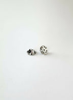Pair of silver military clutch pin backs