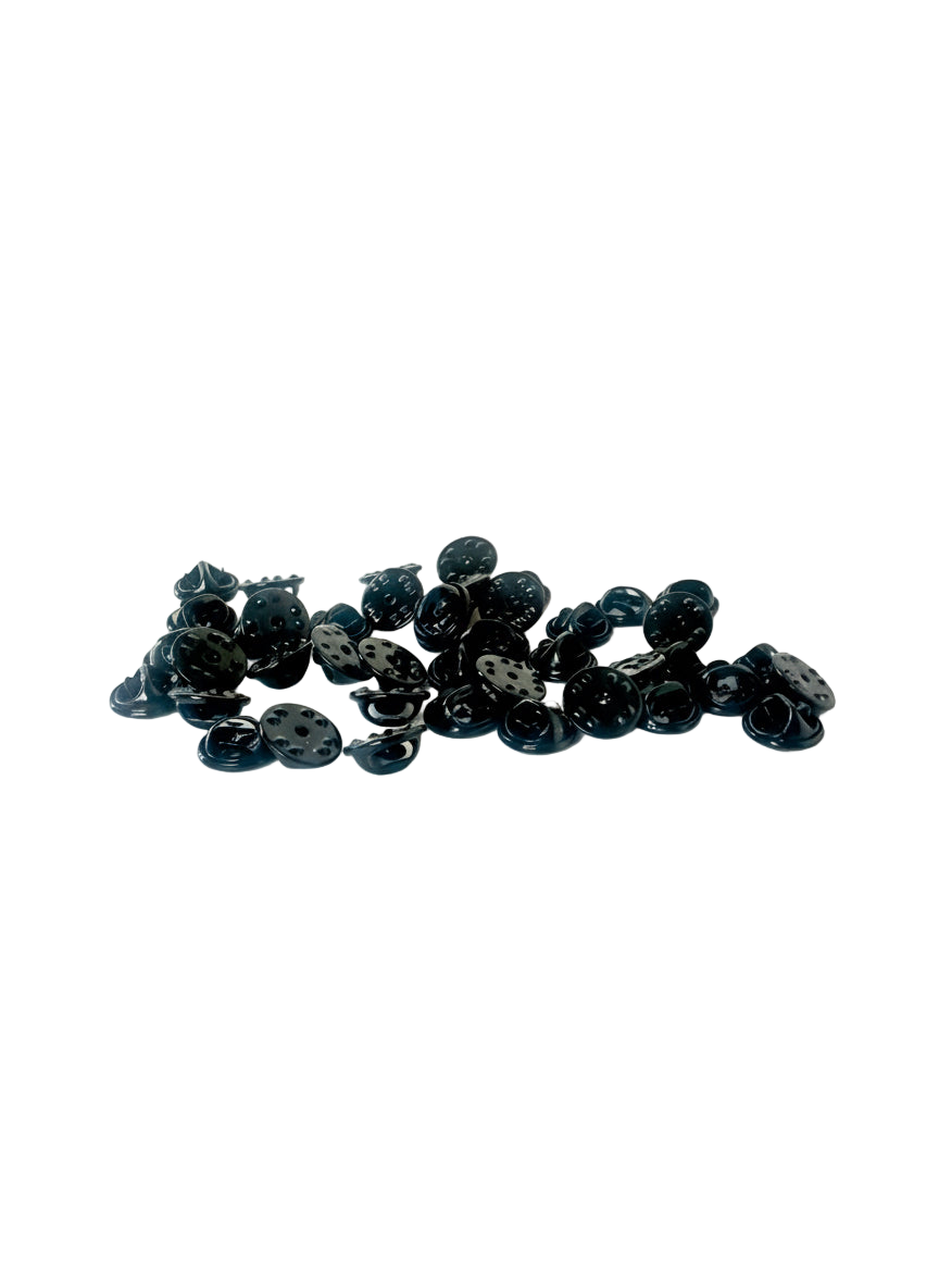 Military Clutch Pin Backs (Set of 2) - Black