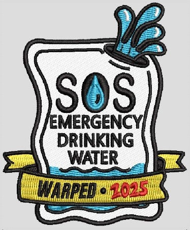 SOS Emergency Water Warped Tour Inspired - Patch